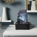 Indoor Tabletop Waterfall Fountain with LED Light for Home and Office