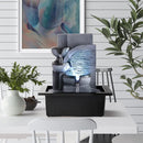 Indoor Tabletop Waterfall Fountain with LED Light for Home and Office