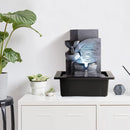Indoor Tabletop Waterfall Fountain with LED Light for Home and Office