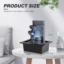 Indoor Tabletop Waterfall Fountain with LED Light for Home and Office