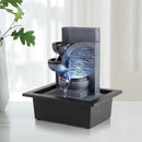 Indoor Tabletop Waterfall Fountain with LED Light for Home and Office