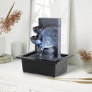 Indoor Tabletop Waterfall Fountain with LED Light for Home and Office